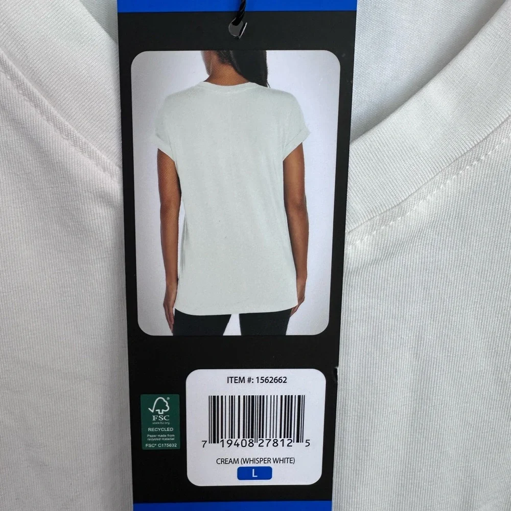 NWT Banana Republic Women’s White V-Neck Tee Comfy Cotton - Picture 4 of 9
